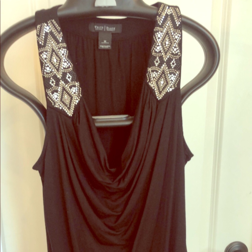 Tank with silver detail